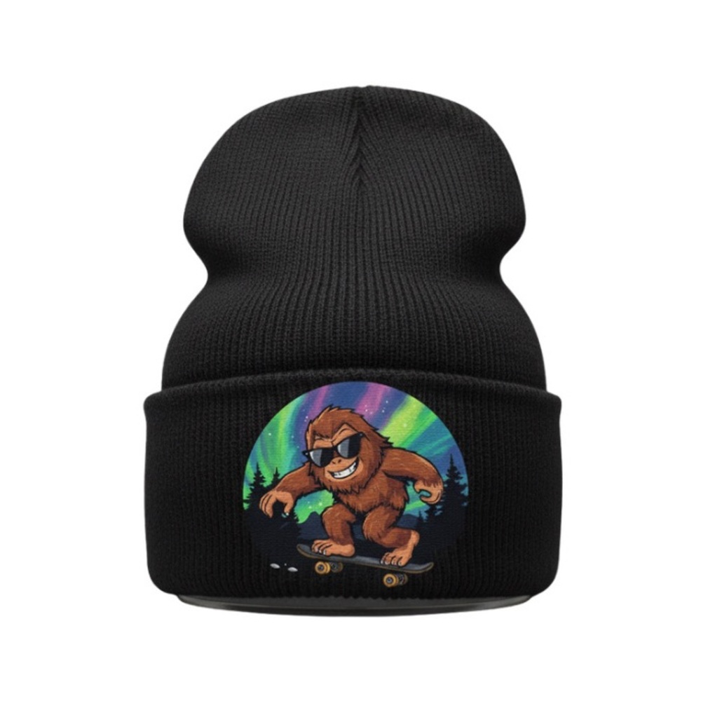 Bigfoot Northern Lights Skater Black Beanie